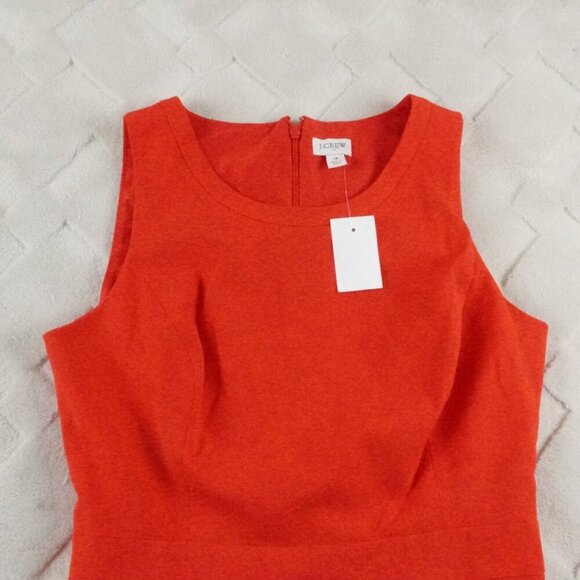 J Crew Sheath Sleeveless Dress Womens 4 Red Formal Preppy - Picture 2 of 10